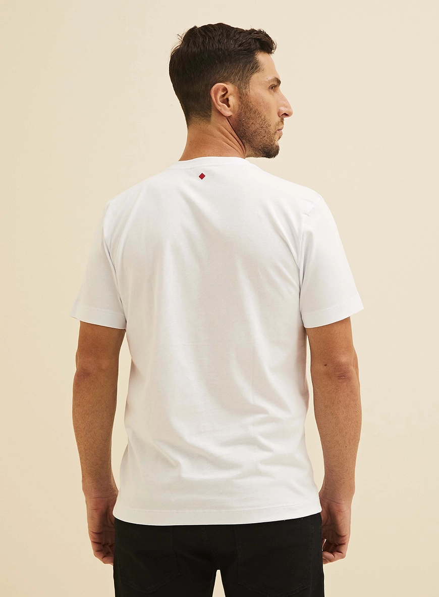 Camiseta New Slim Com Estampa Branco