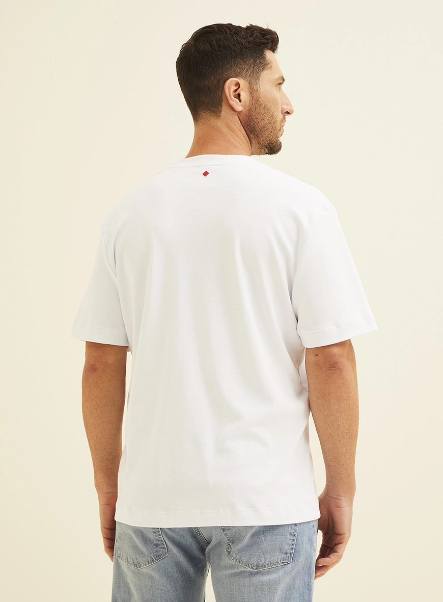Camiseta Masculina Basic Com Logo Branco