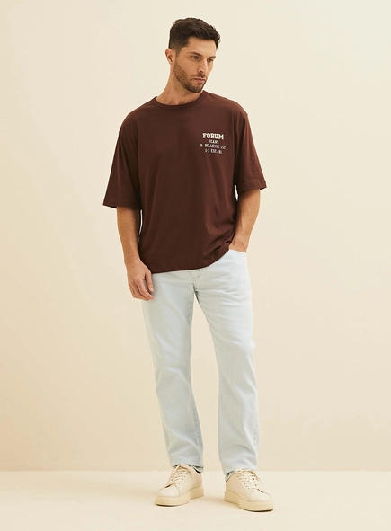 Camiseta Oversized Estampa Frente E Costas
