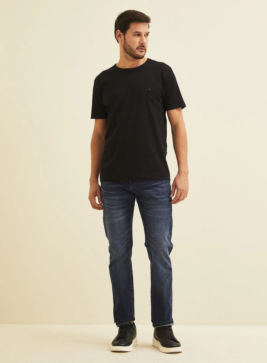 Camiseta Slim Manga Curta Preto