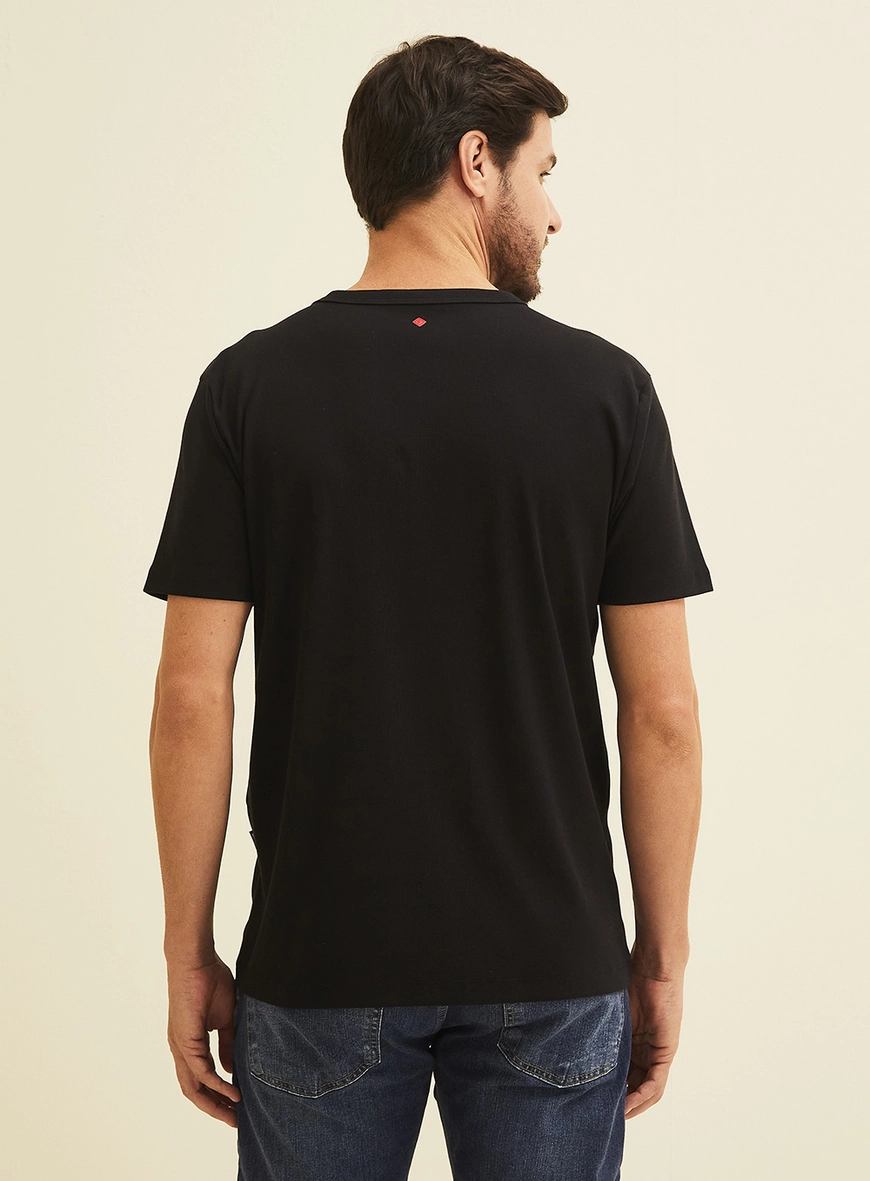 Camiseta Slim Manga Curta Preto