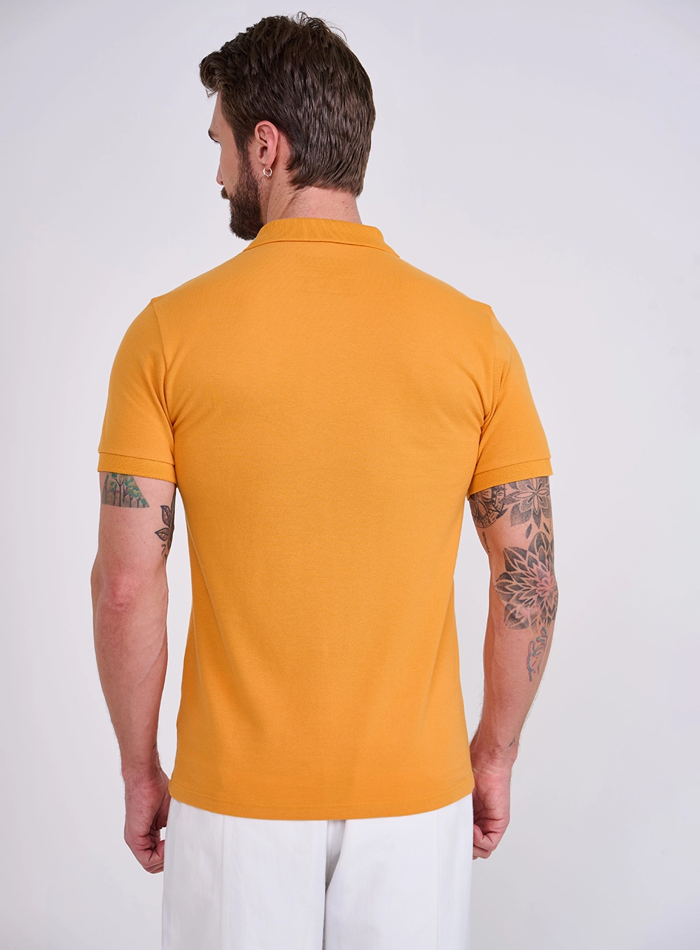 Polo Masculina Slim Laranja