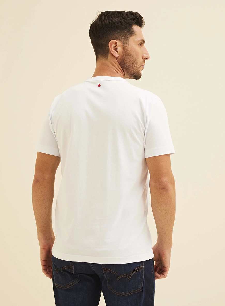 Camiseta New Slim Com Logo Frontal Branco