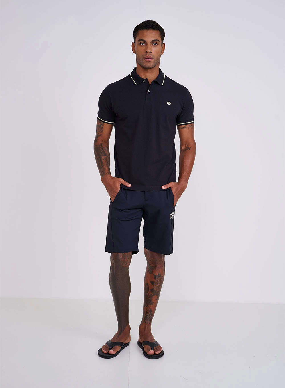 Polo Masculina Brasil Preto