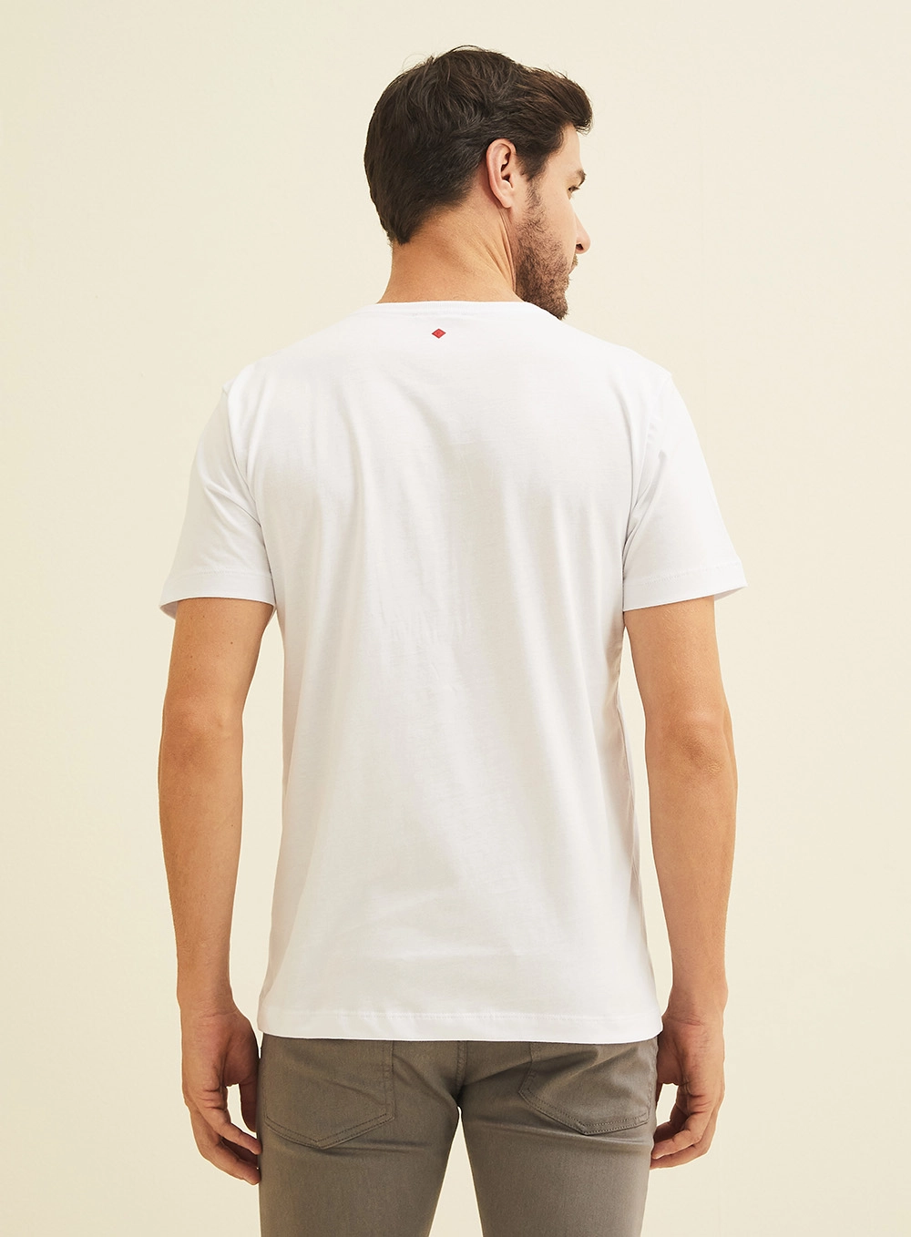 Camiseta New Slim Com Estampa 3d Branco 4