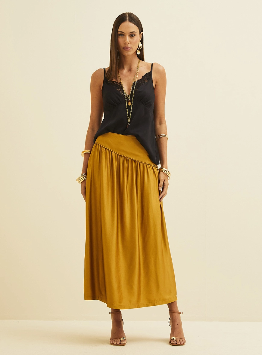 Blusa Solta Assimétrica Preto