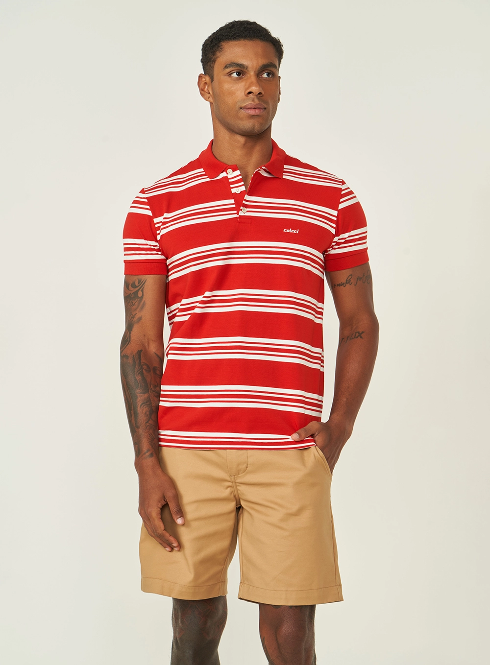Polo Masculina Listrada Estampados