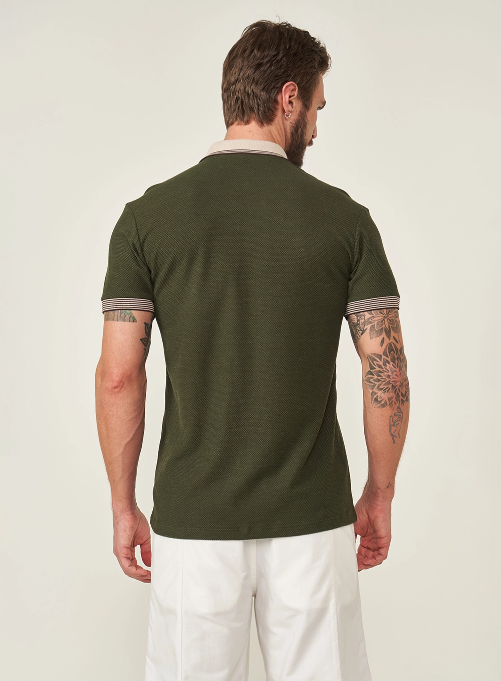 Polo Gola Contraste Brasil Verde