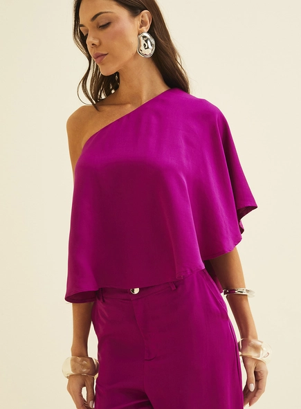 Blusa Assimétrica Um Ombro