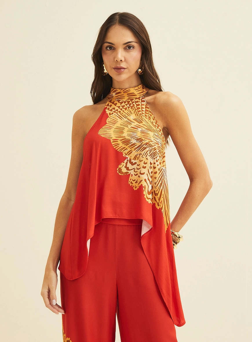 Blusa Estampada Fluida Estampados