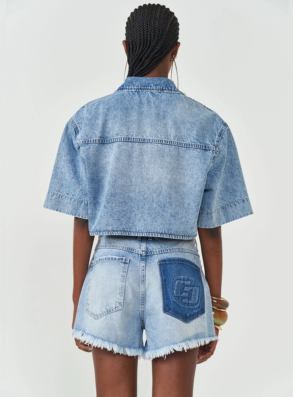 Camisa Feminina Em Jeans Loose Índigo