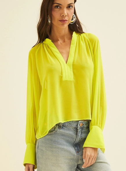 Blusa Ampla Manga Longa