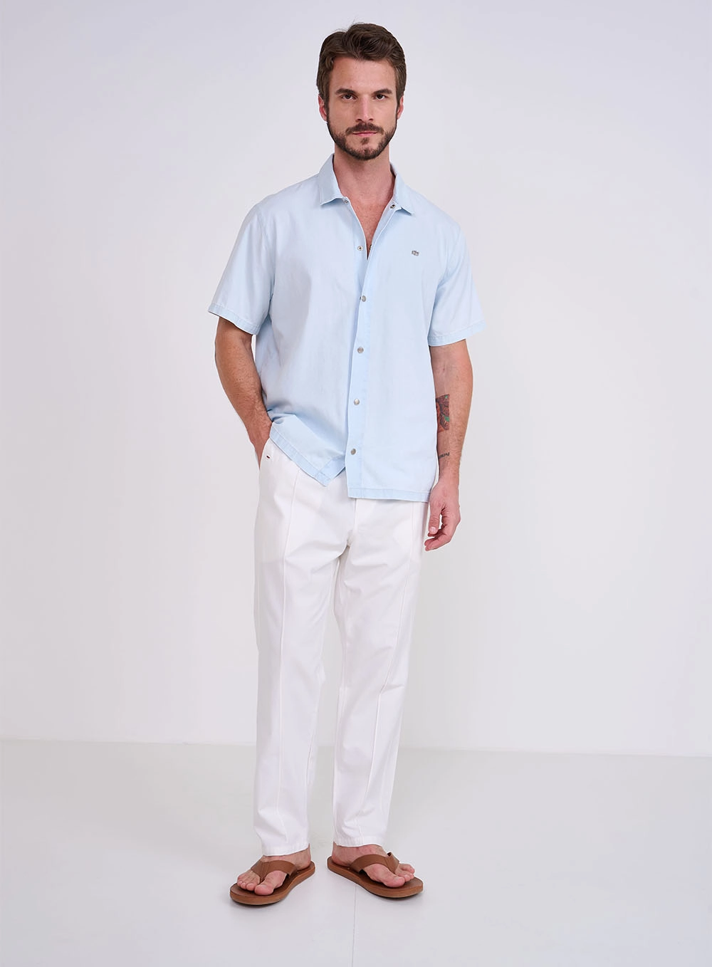 Camisa Masculina Box Índigo