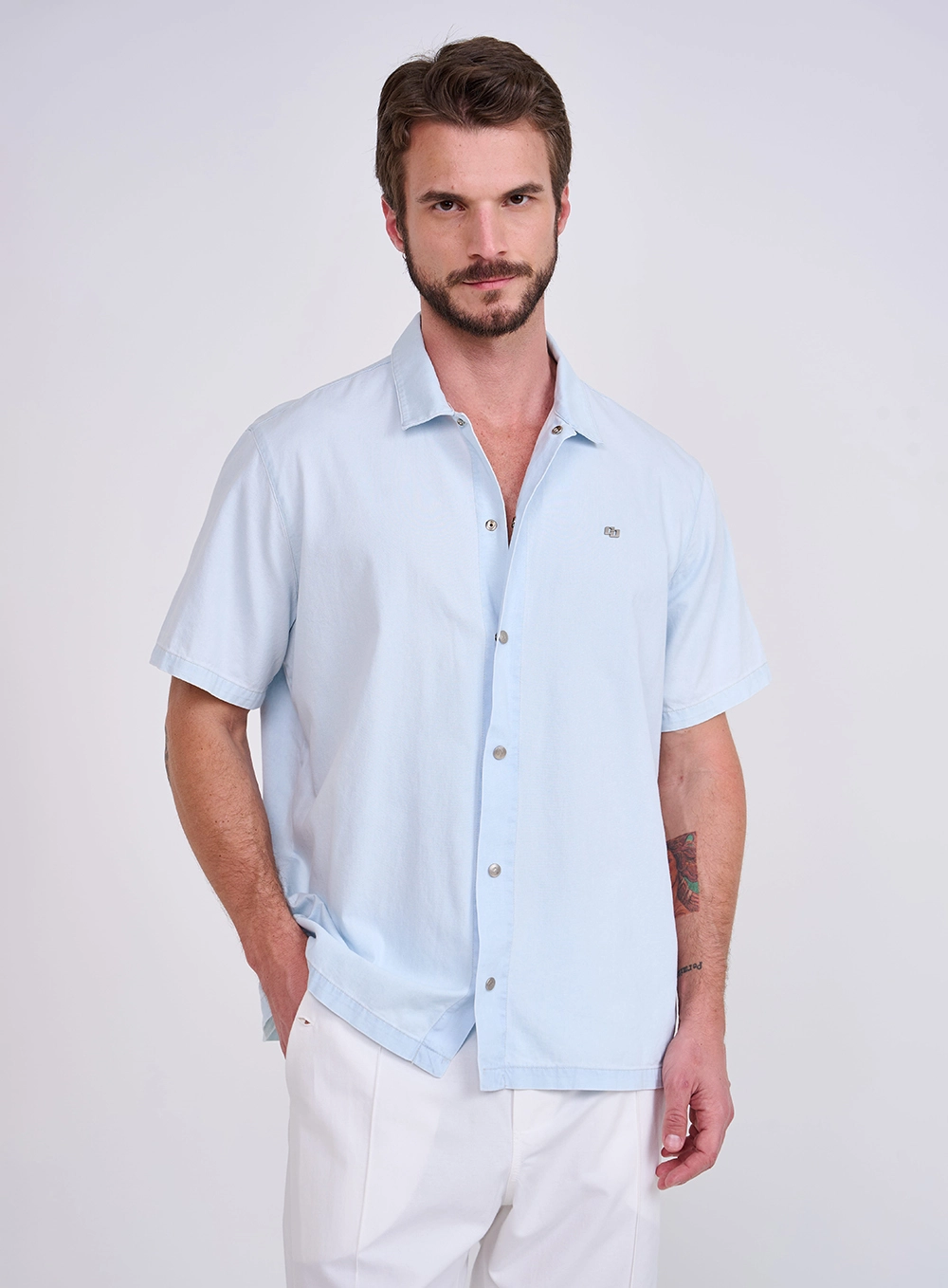 Camisa Masculina Box Índigo