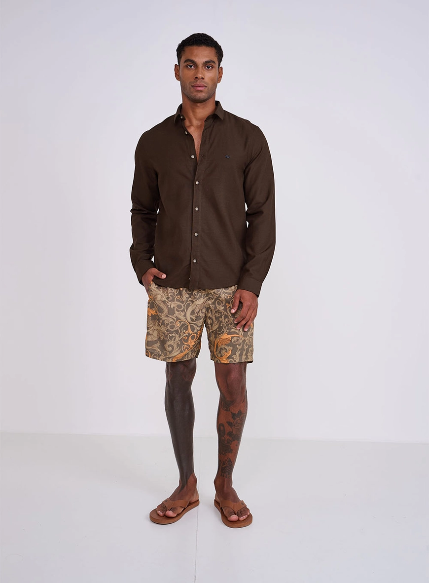 Camisa Masculina Relax Manga Longa
