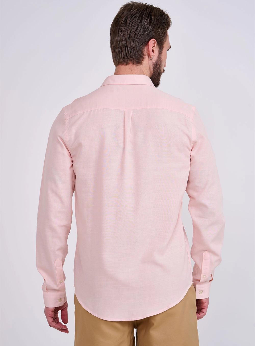 Camisa Relax Manga Longa Com Duplo C Rosa