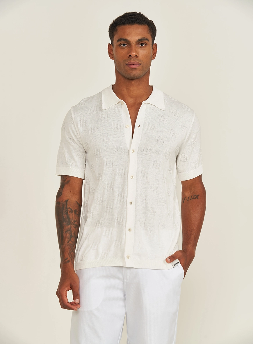 Camisa Em Tricô Com Textura