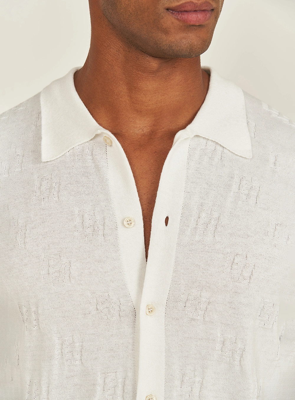 Camisa Em Tricô Com Textura Off Shell