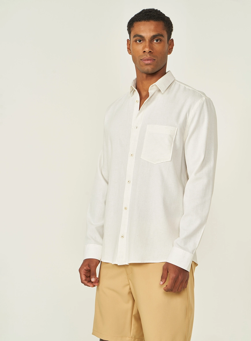 Camisa Masculina  Manga Longa Com Bolso