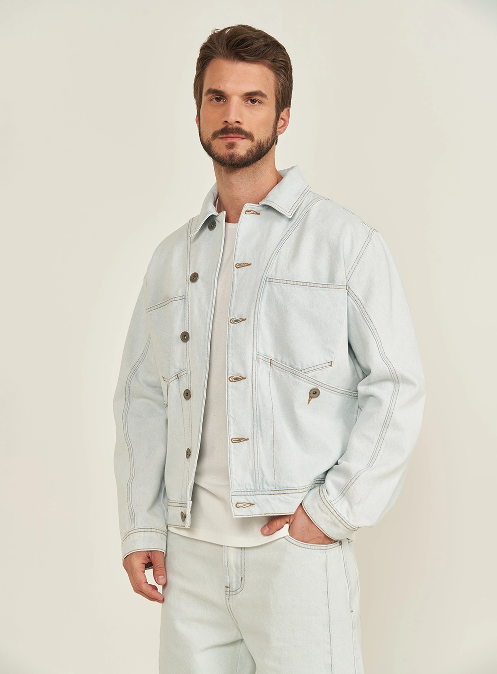 Jaqueta Slim Jeans Índigo