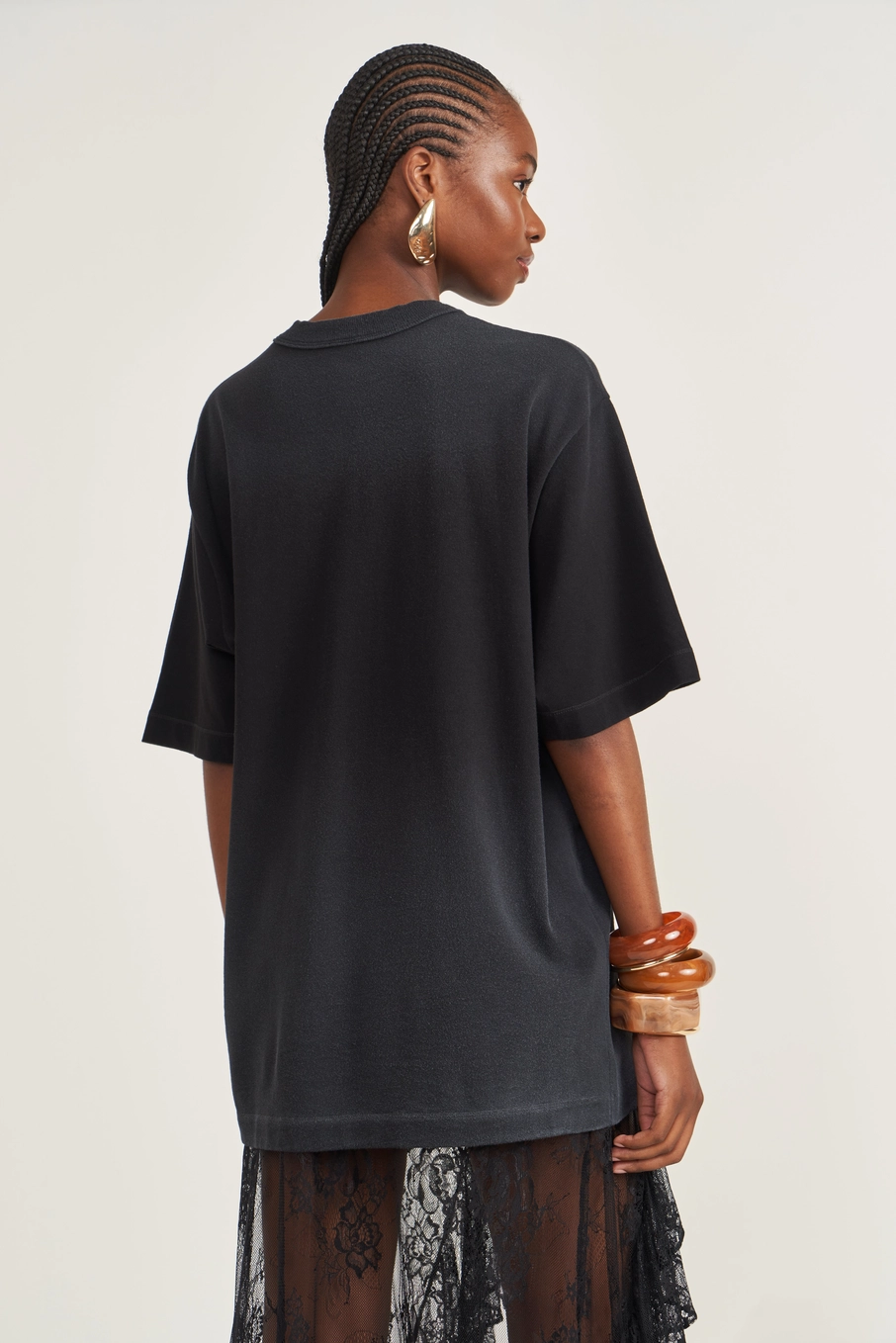 Camiseta Feminina Over Loose Preto