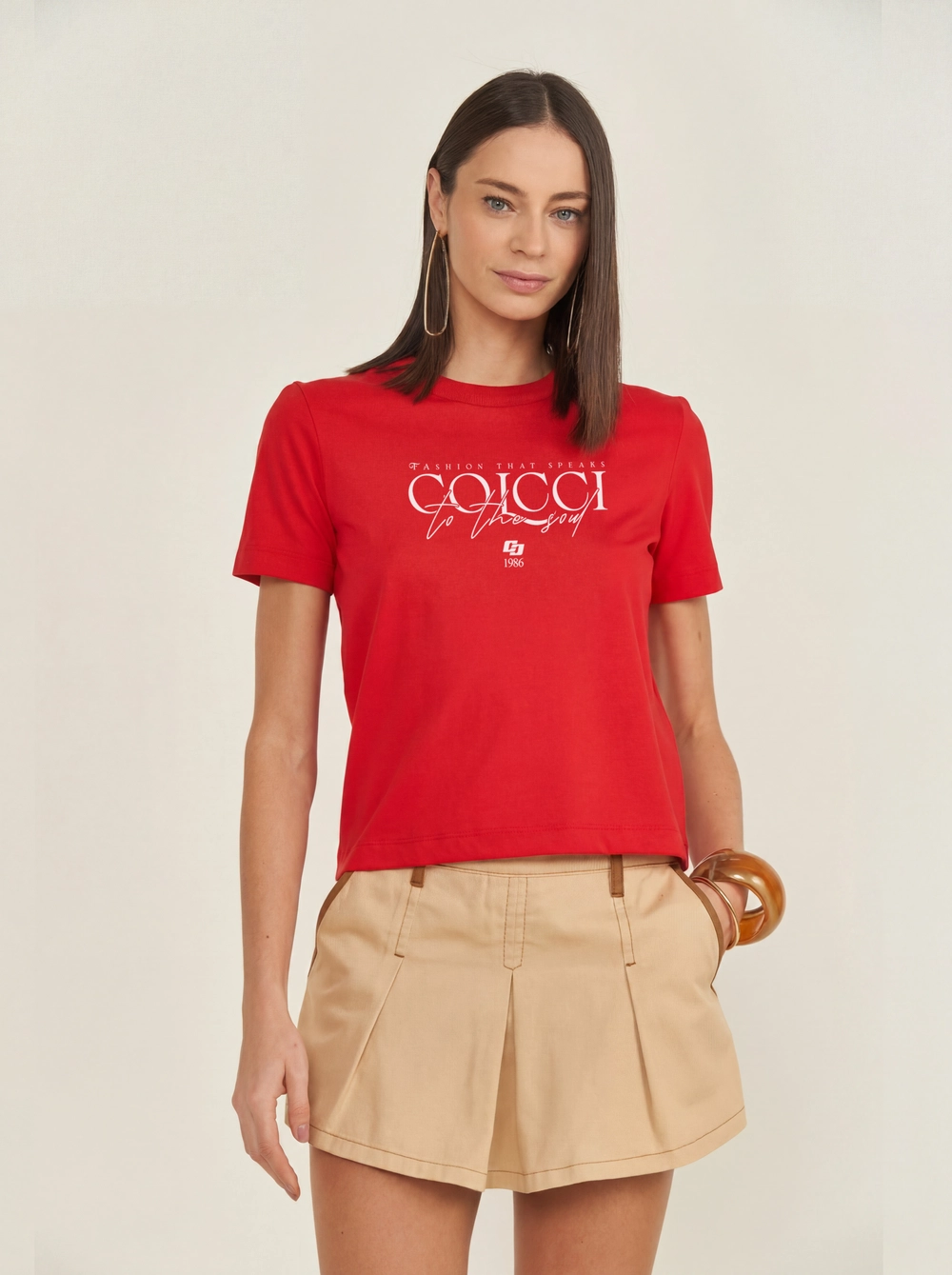 Camiseta Colcci - Não Subir Peça Vermelho