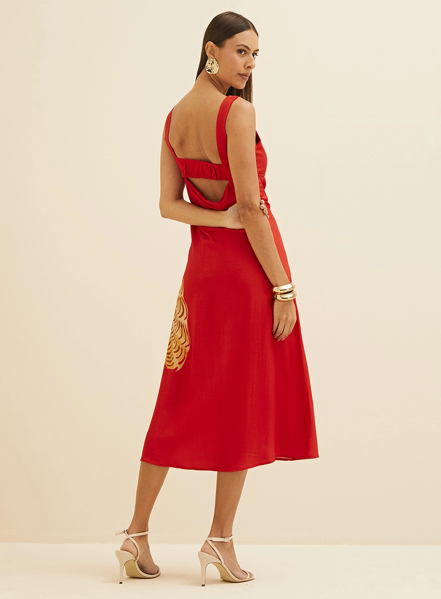 Vestido Estampado Midi Estampados