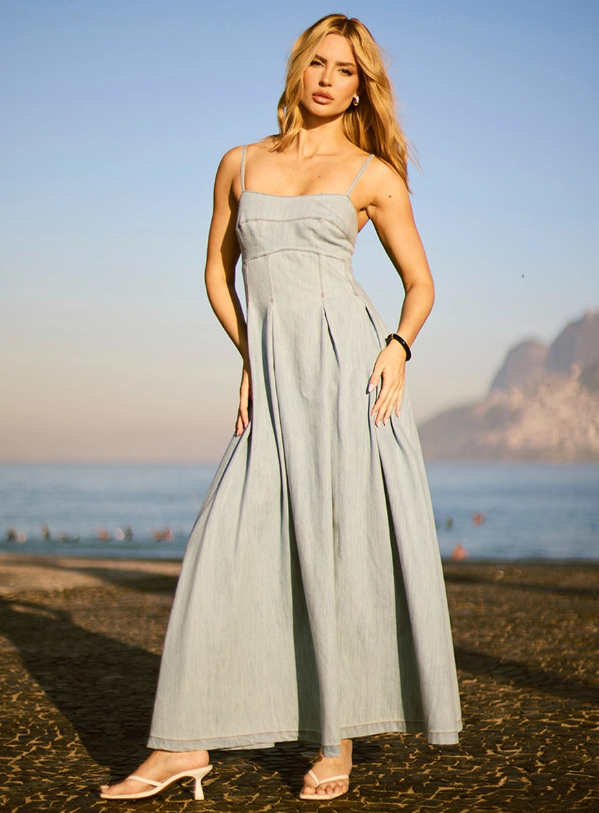 Vestido Longo Jeans Índigo
