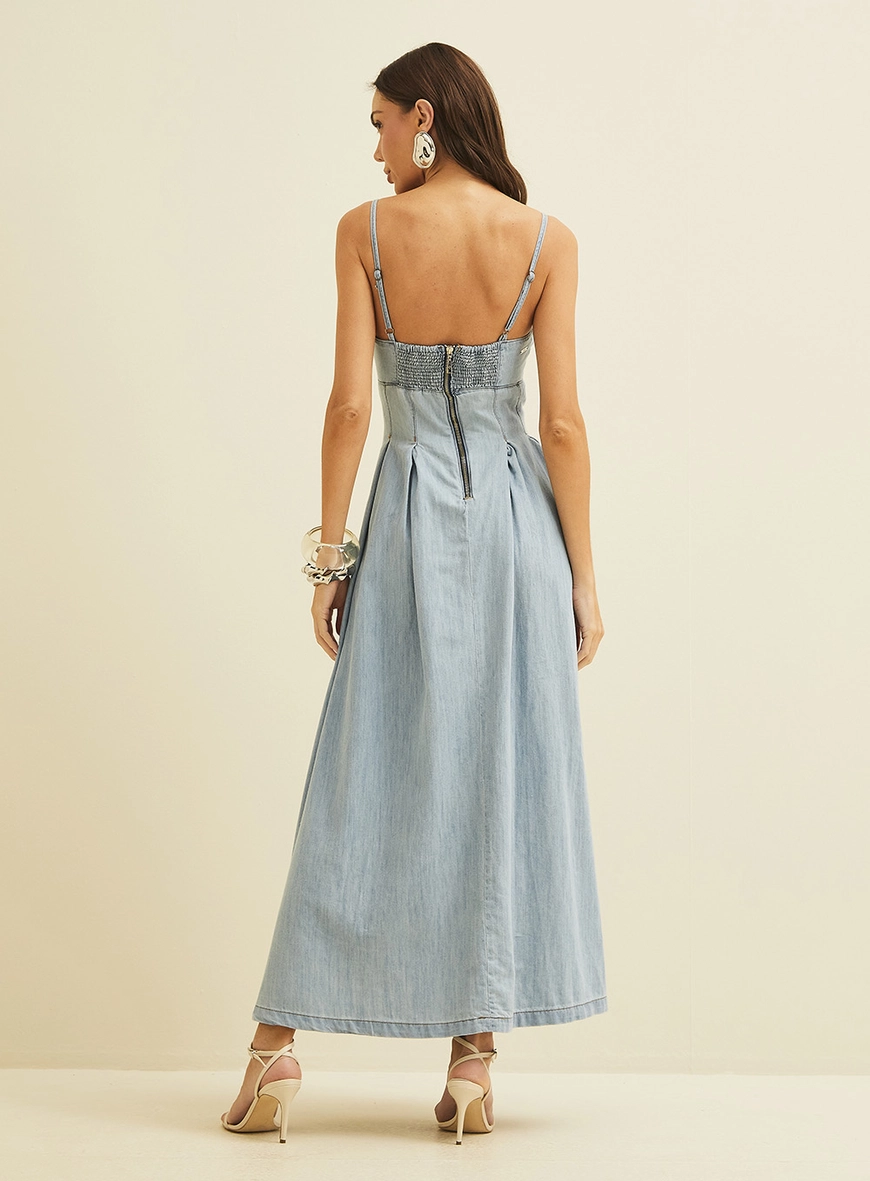 Vestido Longo Jeans Índigo