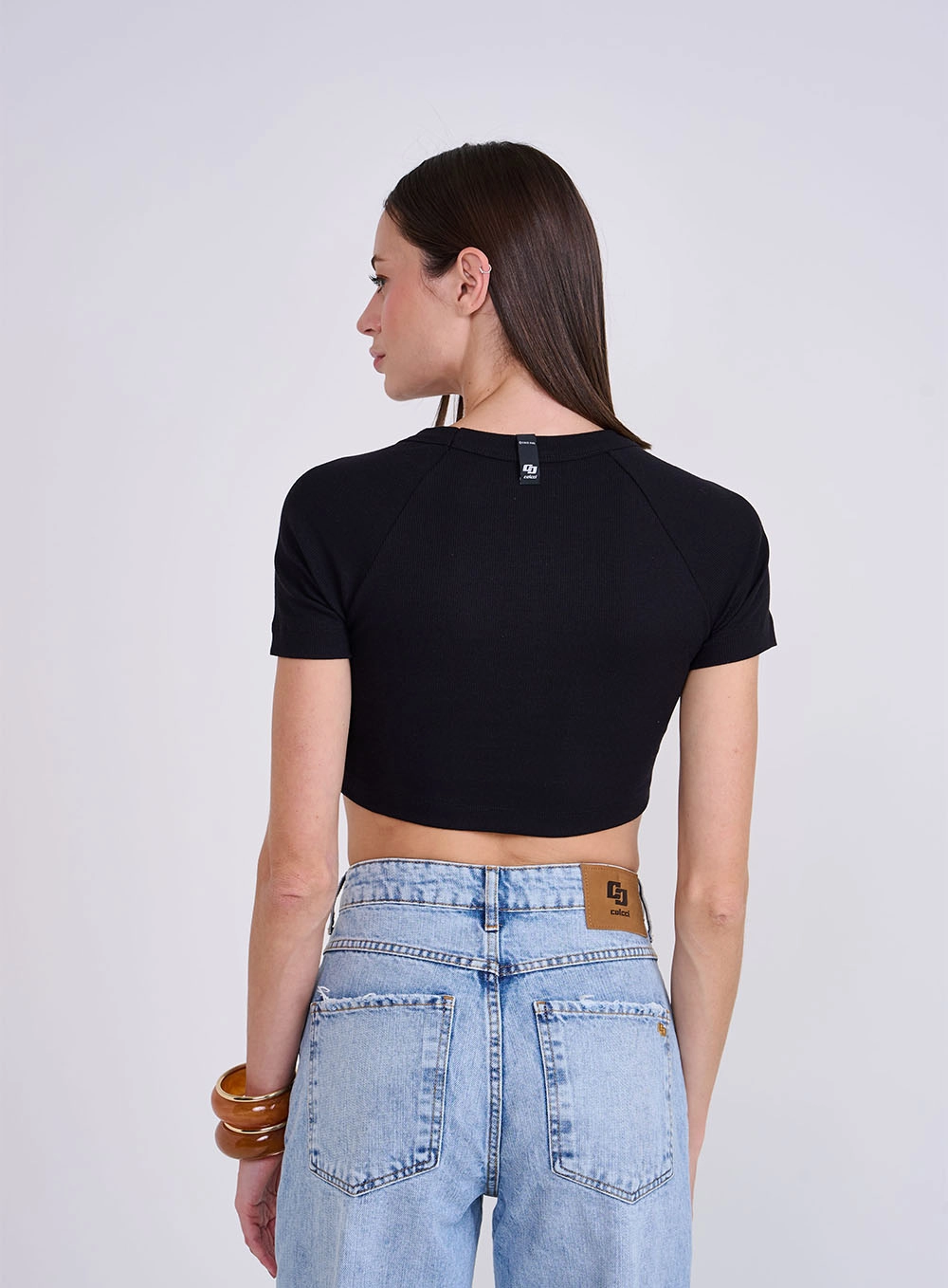 Camiseta Slim Canelada Preto