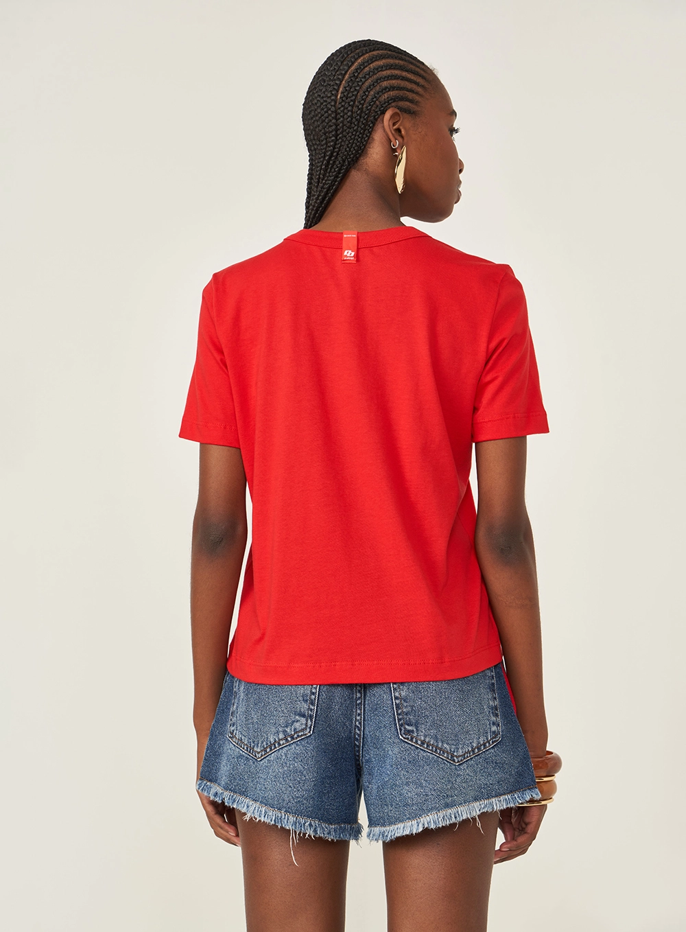 Camiseta Comfort Com Estampa Vermelho