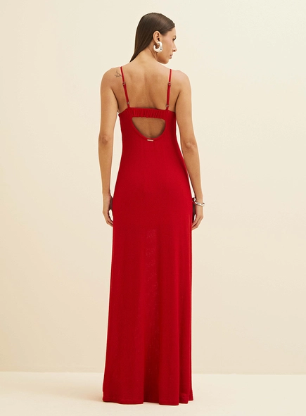 Vestido Longo Canelado