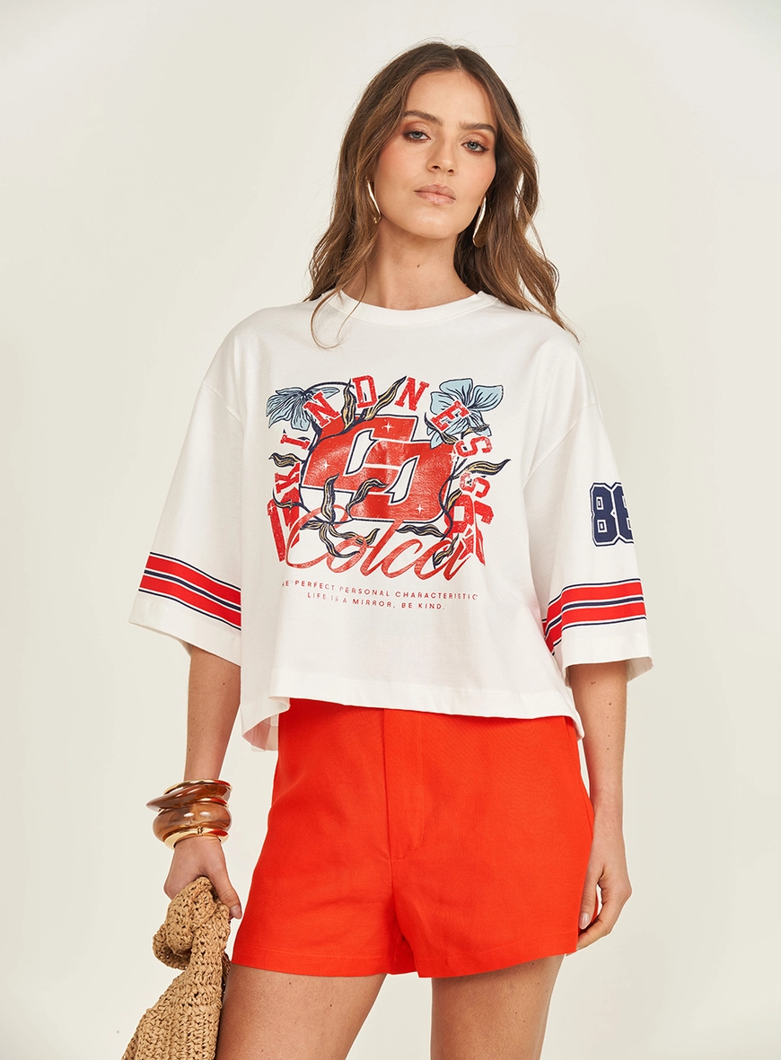 Camiseta Feminina Esportiva Estampada