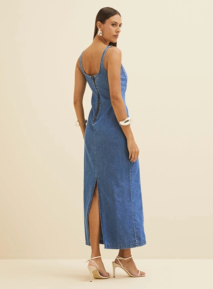 Vestido Midi Jeans