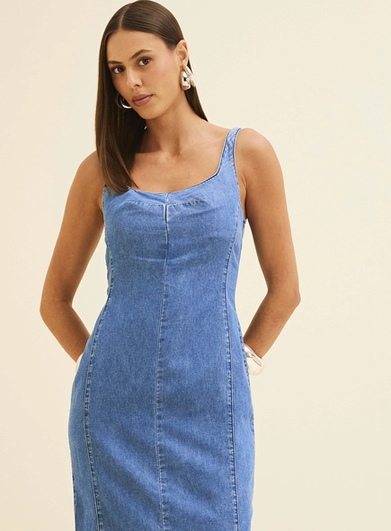 Vestido Midi Jeans
