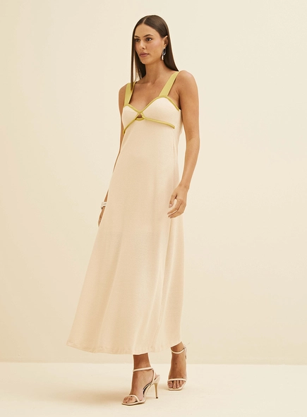 Vestido Midi Em Tricô