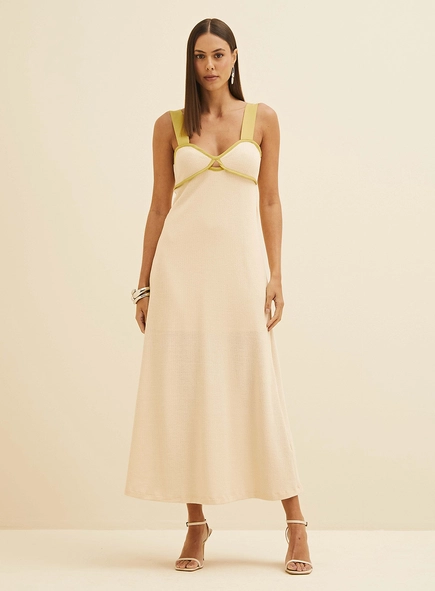 Vestido Midi Em Tricô