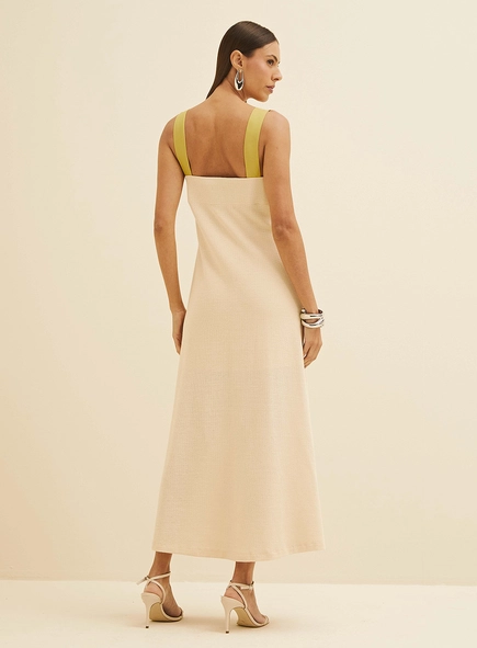 Vestido Midi Em Tricô
