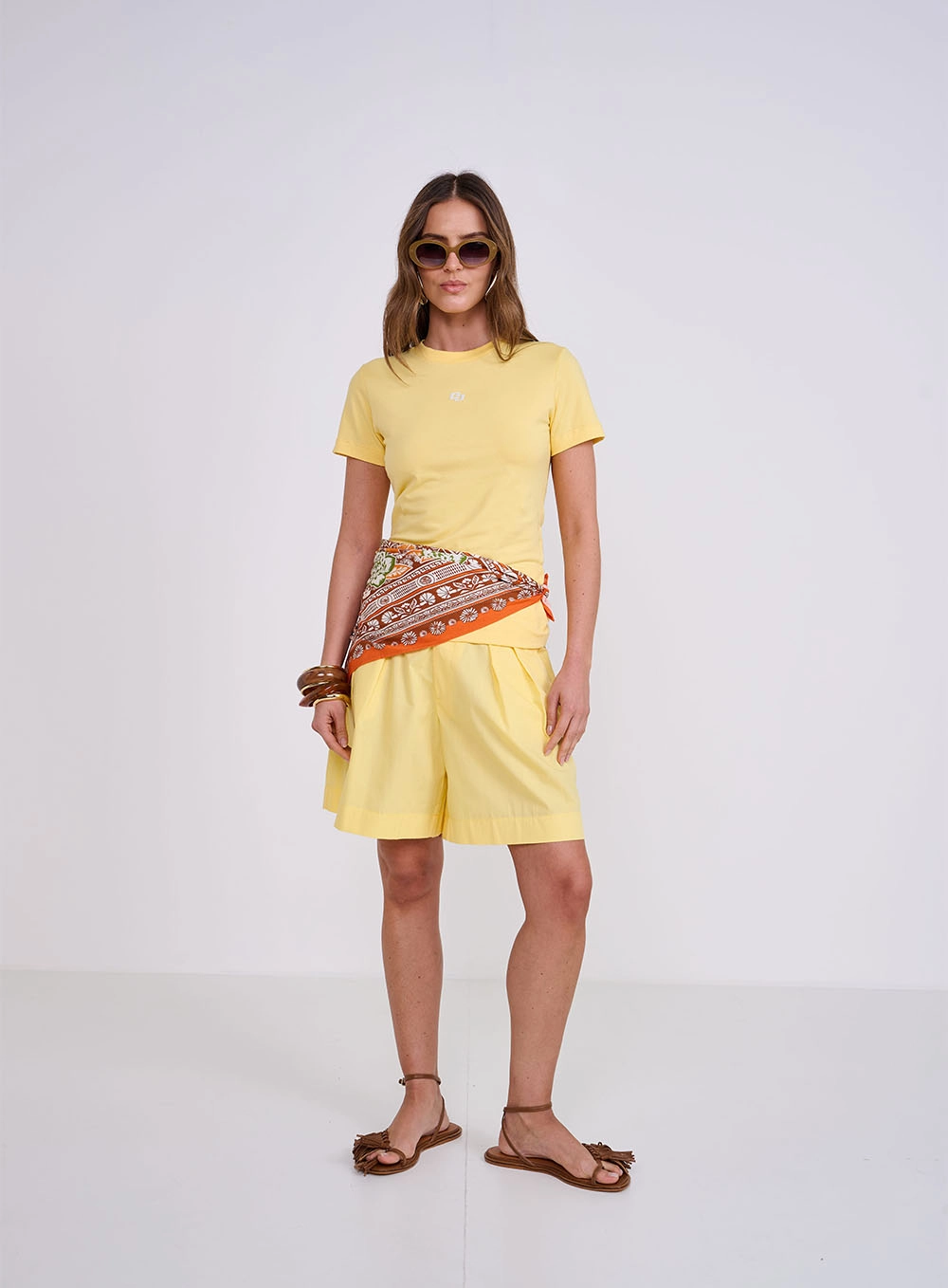 Camiseta Feminina Slim Amarelo