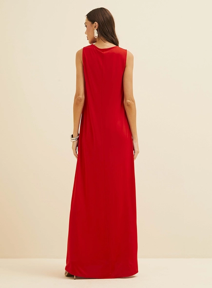 Vestido Longo Com Estampa