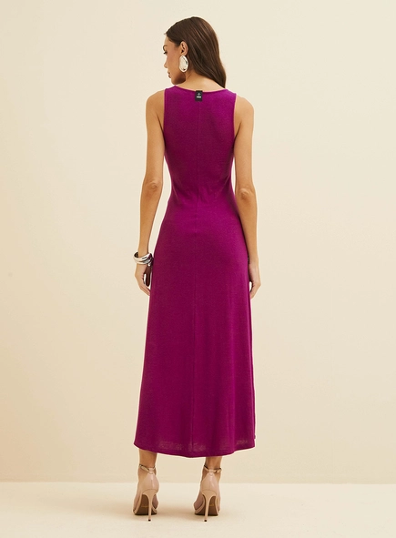 Vestido Midi Solto Em Linho
