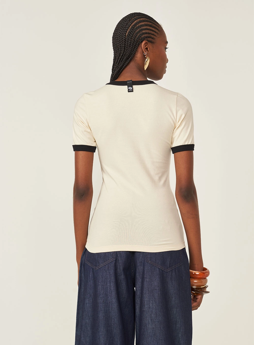 Camiseta Feminina Babylook Bege