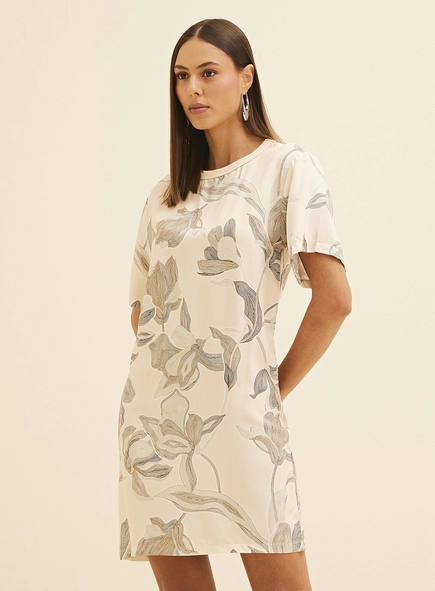 Vestido Reto Estampado