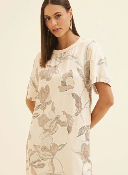 Vestido Reto Estampado