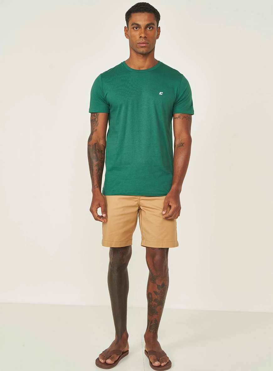 Camiseta Masculina Manga Curta Slim