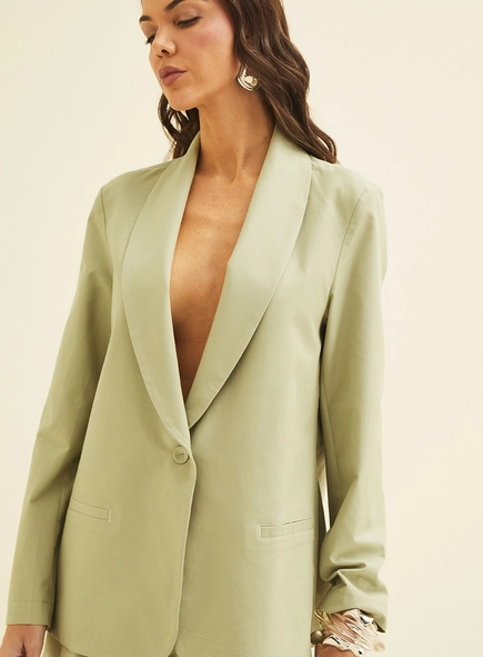 Blazer Alfaiataria Reto Decote V