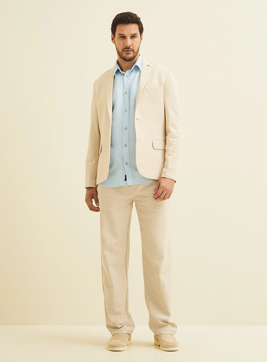 Blazer Masculino Slim Bege