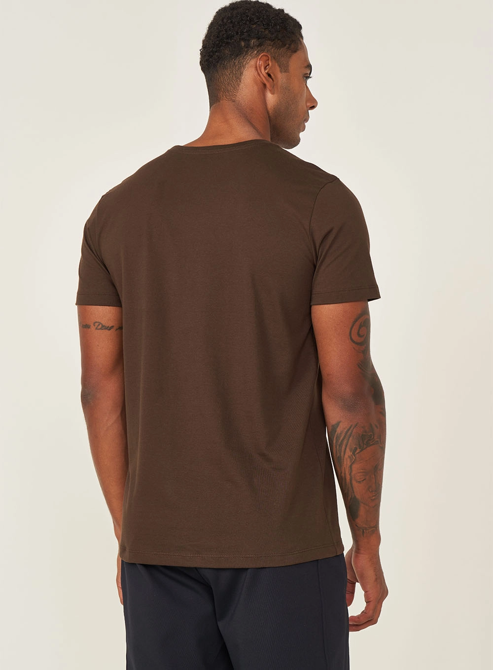 Camiseta Slim Com Estampa Marrom Coconut