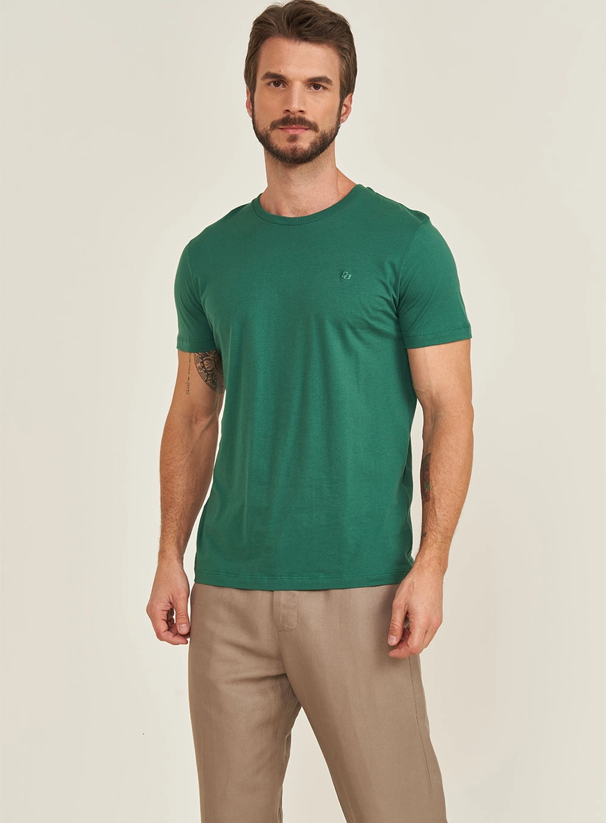 Camiseta Slim Manga Curta Masculina