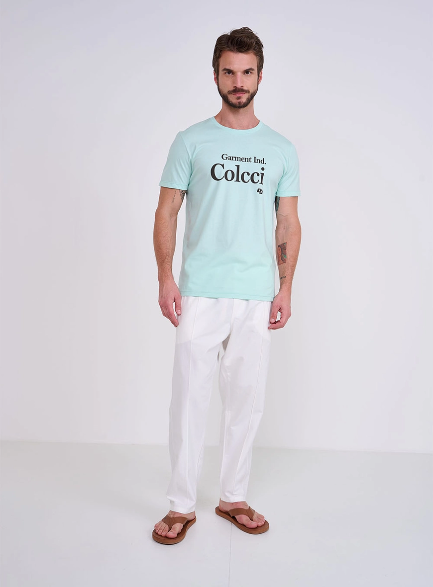 Camiseta Masculina Slim Com Estampa Frontal